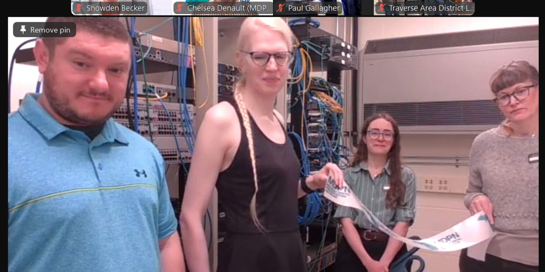 Screenshot from Zoom meeting; details in caption