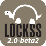 LOCKSS 2.0-beta2 logo, consisting of a stylized tortoise in white on a brown background, with the wording LOCKSS 2.0-beta2 underneath