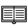 Icon of an open book