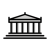 Icon of a classical temple